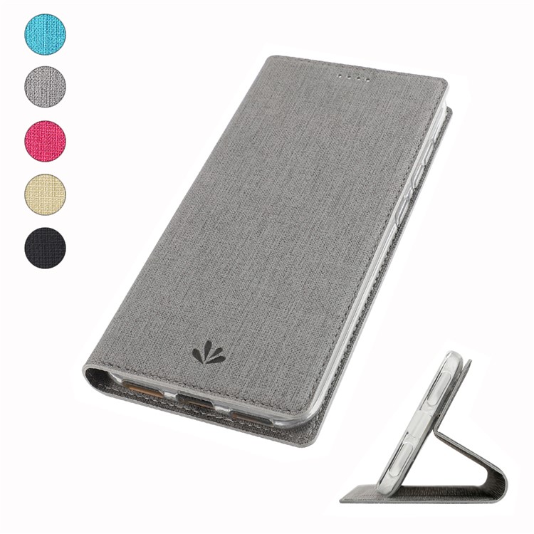 VILI DMX Cross Texture Stand Leather Card Holder Case for Samsung Galaxy M30s - Grey-2