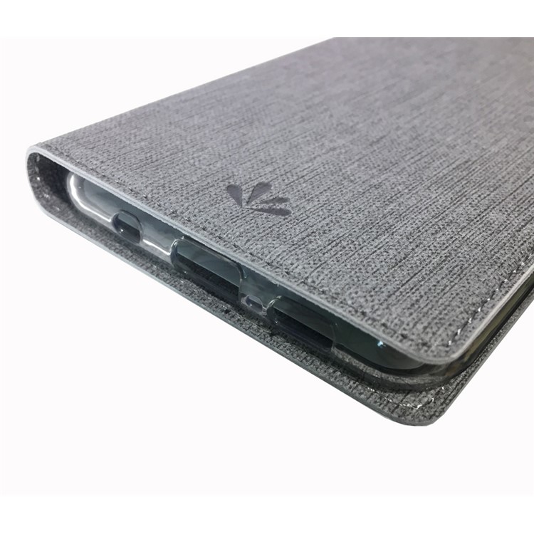 VILI DMX Cross Texture Stand Leather Card Holder Case for Samsung Galaxy M30s - Grey-9