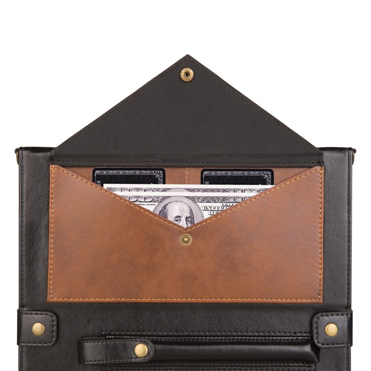 Color Splicing Envelop Style Wallet Leather Case with Pen Pouch for Samsung Galaxy Tab S6 SM-T860 (Wi-Fi)/T865 (LTE) - Brown-4