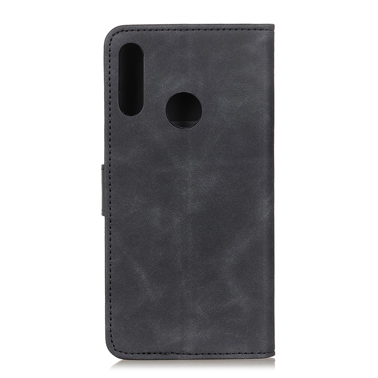 KHAZNEH Vintage Style Magnetic Leather Wallet Case for Samsung Galaxy A10s - Black-2