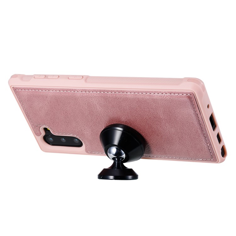 Multi-functional Retro Leather Phone Case for Samsung Galaxy Note 10/Note 10 5G - Rose Gold-21