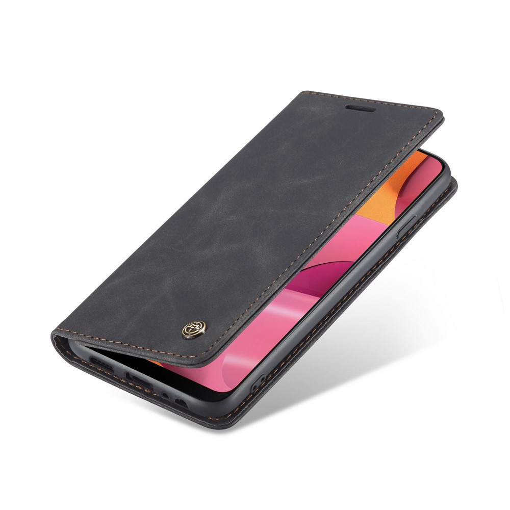 Caja De Cuero De Auto-absorción 013 CASEME Serie Con Soporte Para Samsung Galaxy A20S - Negro-12