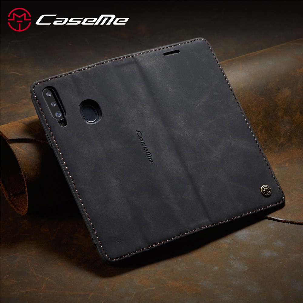 Caja De Cuero De Auto-absorción 013 CASEME Serie Con Soporte Para Samsung Galaxy A20S - Negro-19