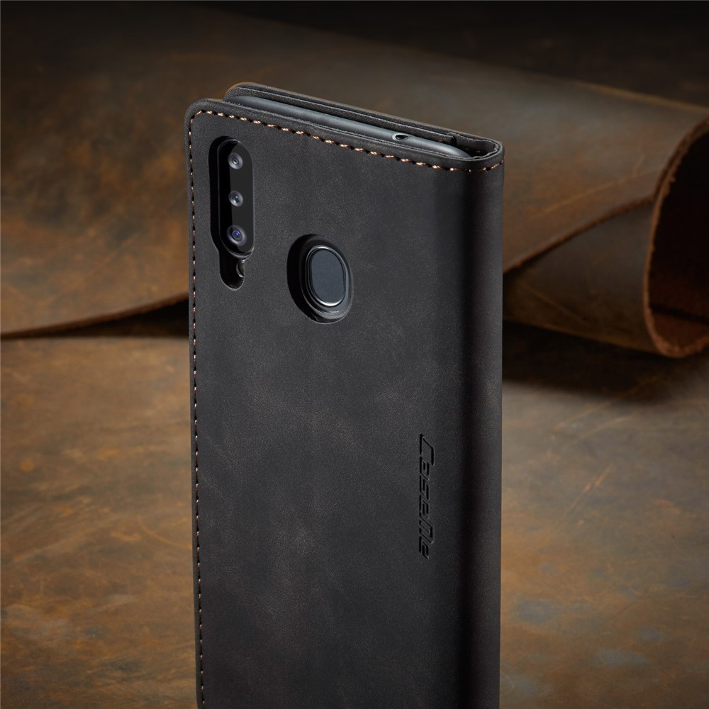 Caja De Cuero De Auto-absorción 013 CASEME Serie Con Soporte Para Samsung Galaxy A20S - Negro-20