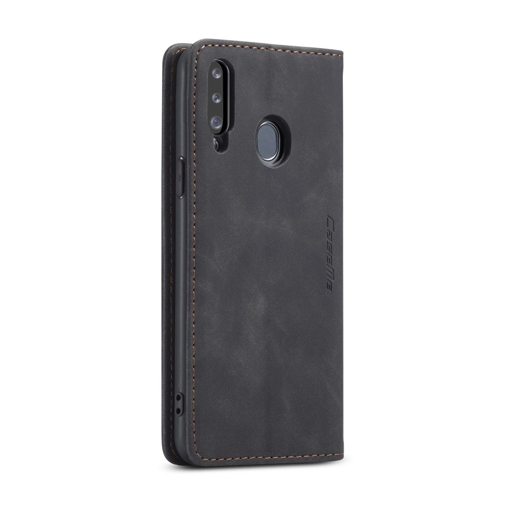 Caja De Cuero De Auto-absorción 013 CASEME Serie Con Soporte Para Samsung Galaxy A20S - Negro-6