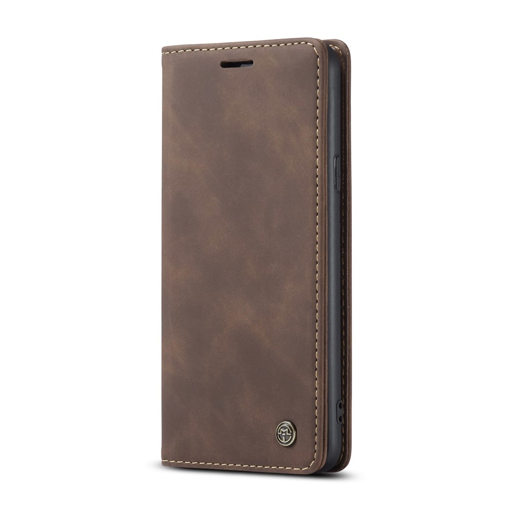 CASEME Caso Portafogli In Pelle Di Auto-assorbimento Della Serie 013 Con Supporto Per Samsung Galaxy A20s - Caffè-6