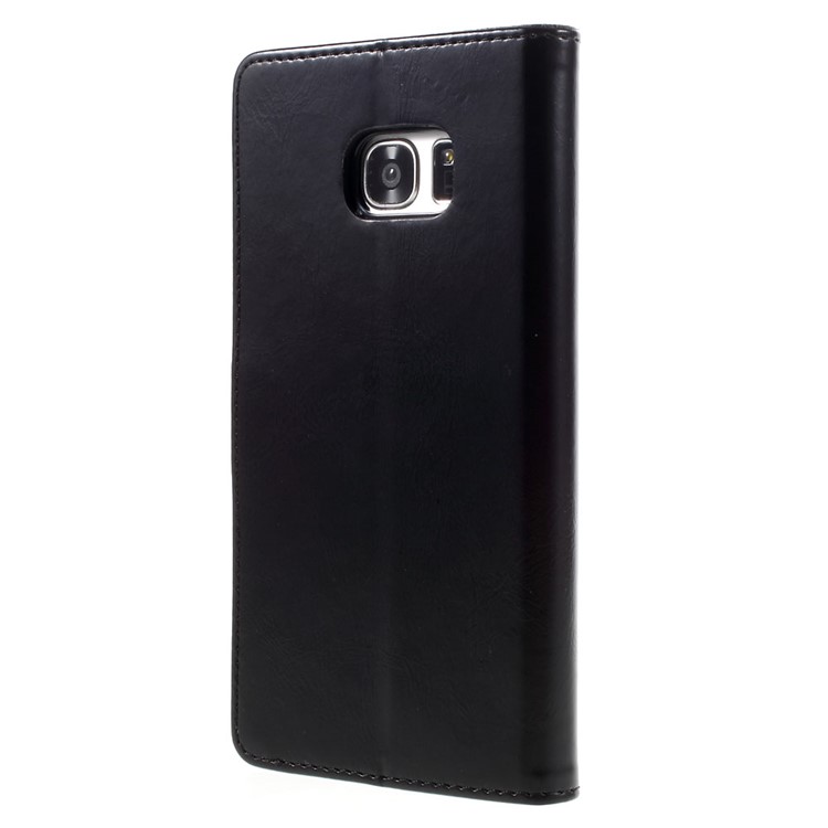 MERCURY GOOSPERY Blue Moon capa de couro para Samsung Galaxy S7 G935 borda - preto-2