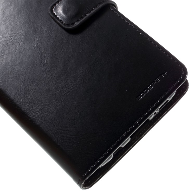 MERCURY GOOSPERY Blue Moon capa de couro para Samsung Galaxy S7 G935 borda - preto-4