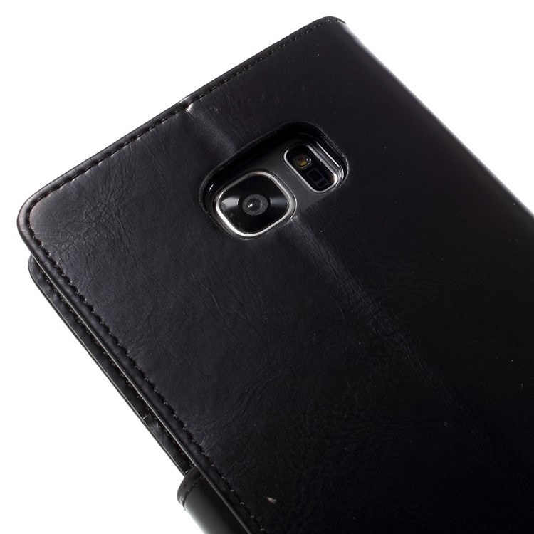 MERCURY GOOSPERY Blue Moon capa de couro para Samsung Galaxy S7 G935 borda - preto-5