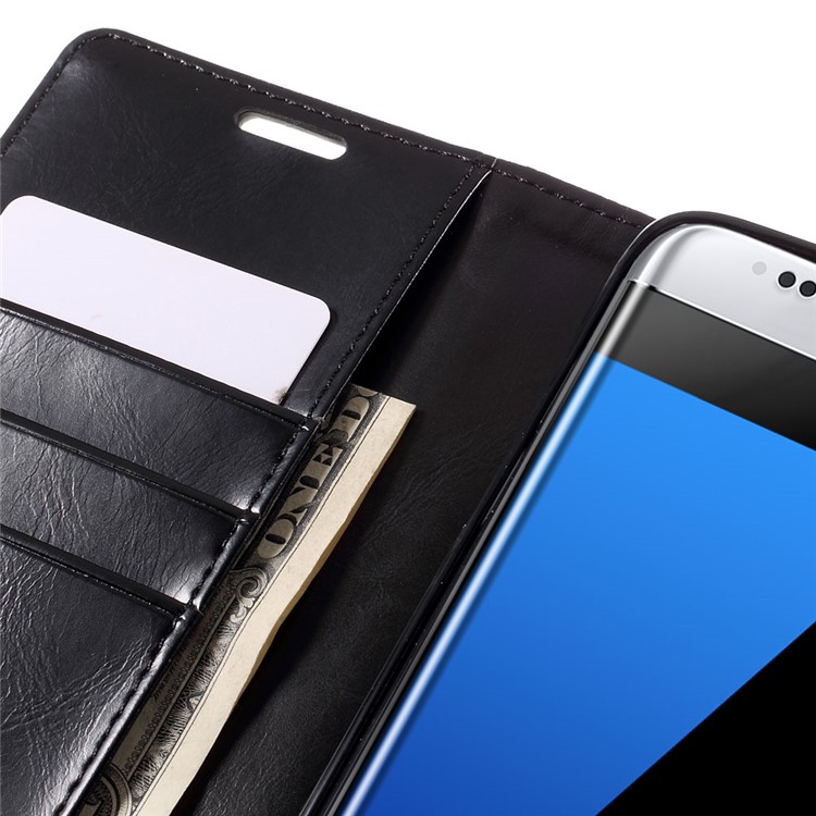 MERCURY GOOSPERY Blue Moon capa de couro para Samsung Galaxy S7 G935 borda - preto-9