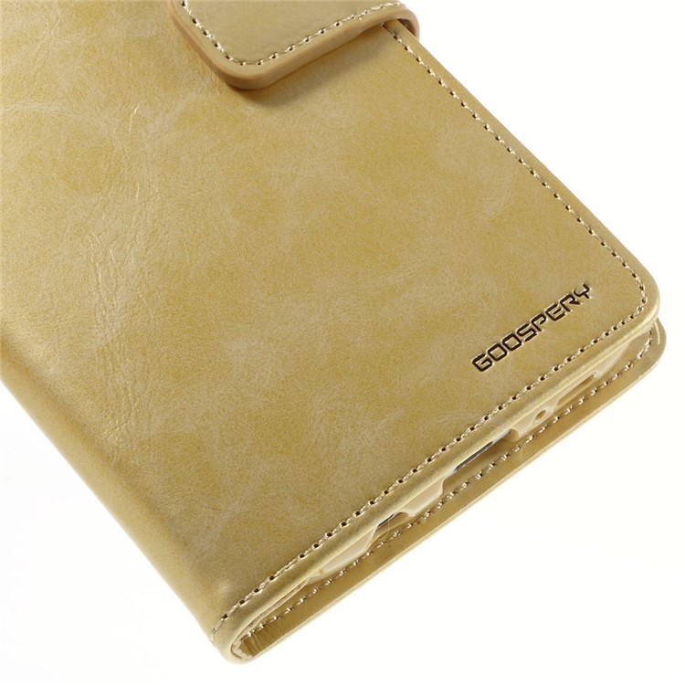 MERCURY GOOSPERY Blue Moon Leather Cover for Samsung Galaxy S7 edge G935 - Gold-4