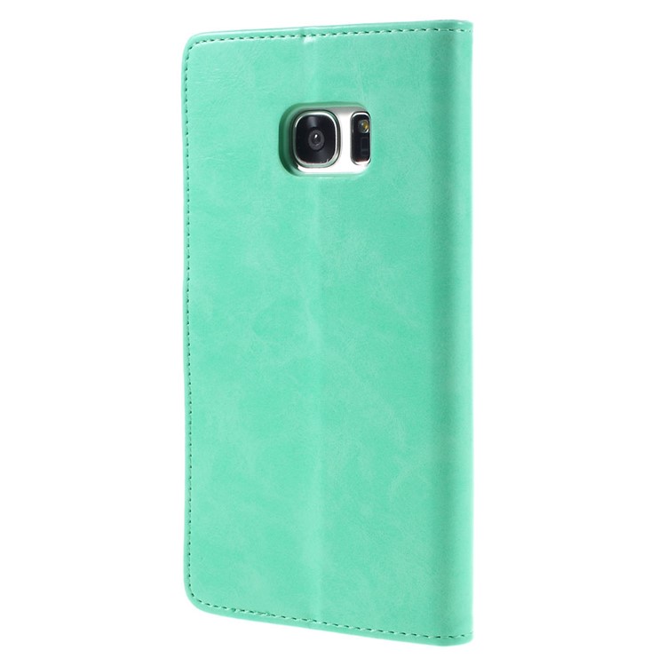 MERCURY GOOSPERY Blue Moon Leather Cover for Samsung Galaxy S7 edge G935 - Cyan-2