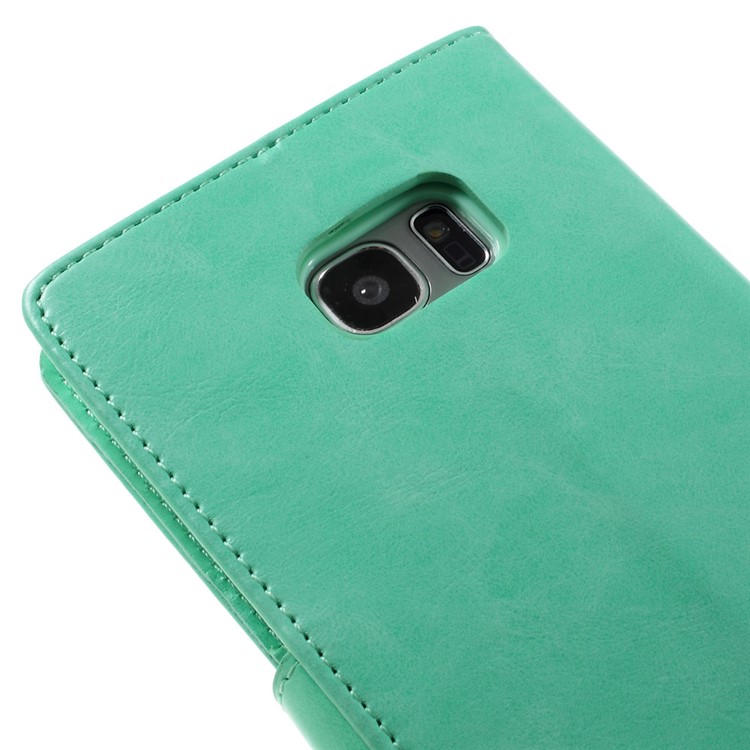 MERCURY GOOSPERY Blue Moon Leather Cover for Samsung Galaxy S7 edge G935 - Cyan-5