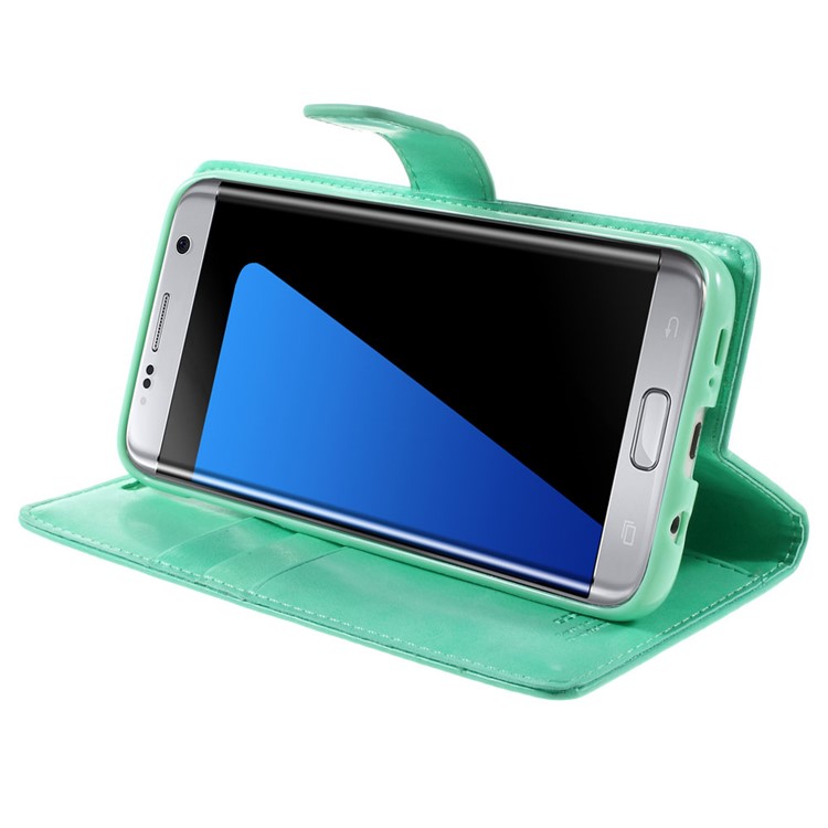 MERCURY GOOSPERY Blue Moon Leather Cover for Samsung Galaxy S7 edge G935 - Cyan-6