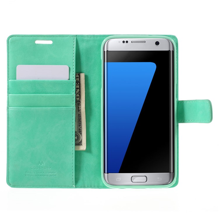 MERCURY GOOSPERY Blue Moon Leather Cover for Samsung Galaxy S7 edge G935 - Cyan-8