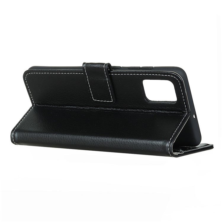 Litchi Grain Wallet Stand Leather Phone Shell for Samsung Galaxy S11 - Black-4