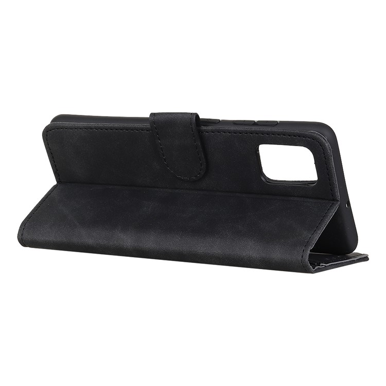 KHAZNEH Retro Leather Cell Case with Wallet for Samsung Galaxy S20 Plus - Black-4