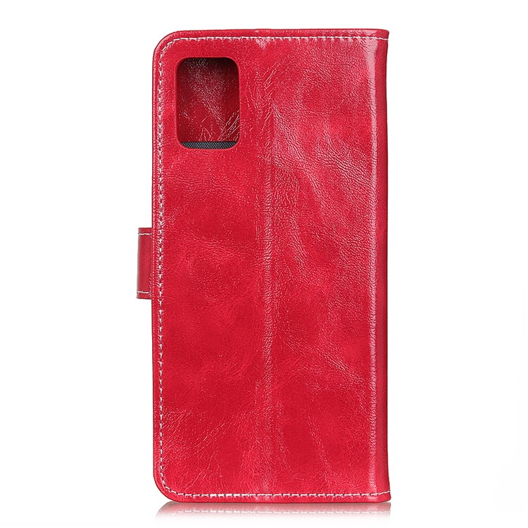 Retro Crazy Horse Style Leather Case for Samsung Galaxy A71 - Red-2
