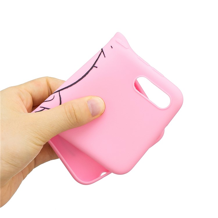For Samsung Galaxy A10 Pattern Printing TPU Phone Case with Silicone Strap - Pink-6