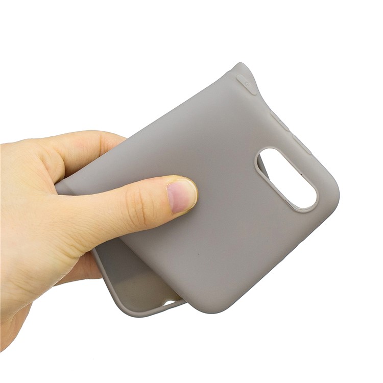 For Samsung Galaxy A10 Pattern Printing TPU Phone Case with Silicone Strap - Grey-5