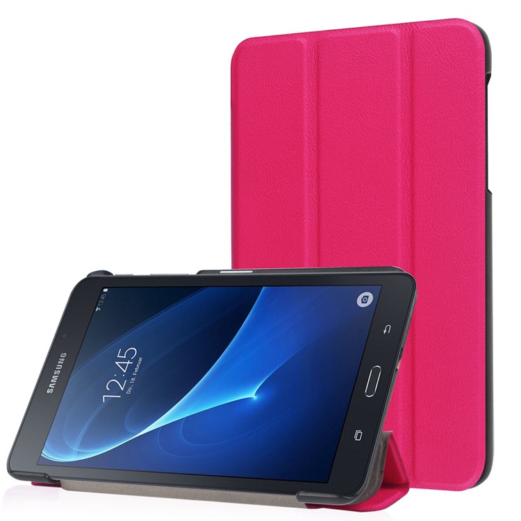 Tri-fold Leather Case Cover for Samsung Galaxy Tab A 7.0 T280 T285 - Rose-1