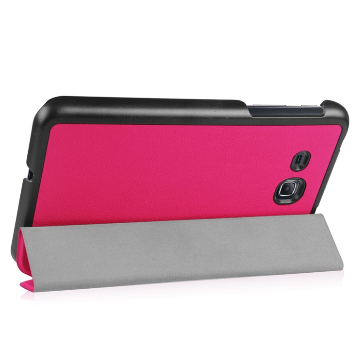 Tri-fold Leather Case Cover for Samsung Galaxy Tab A 7.0 T280 T285 - Rose-5