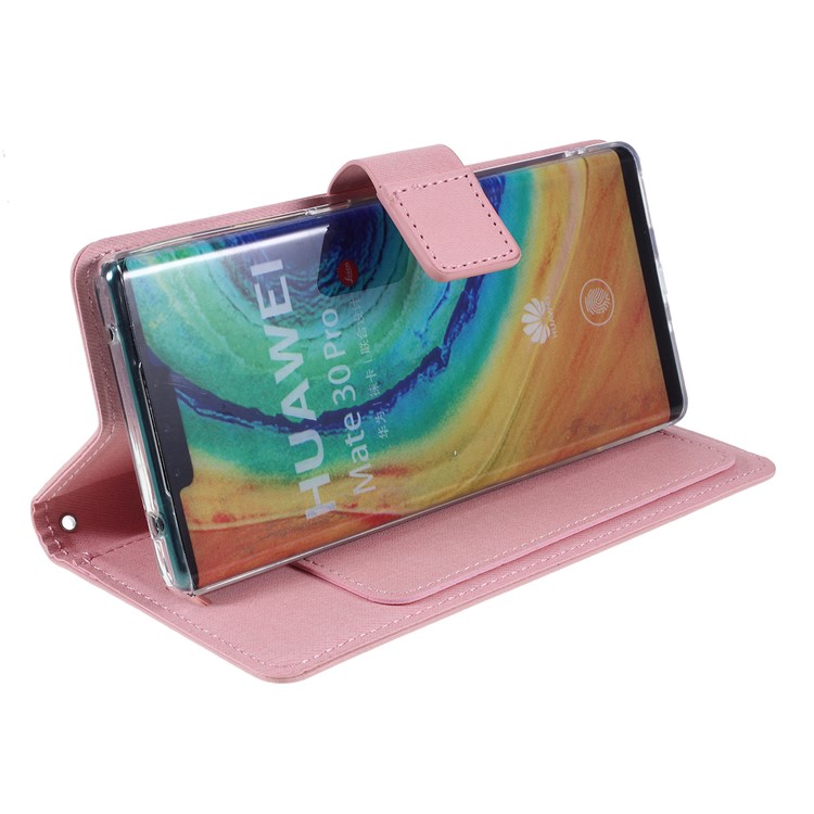 ROAR Square Leather Stand Cell Case for Huawei Mate 30 Pro - Pink-6