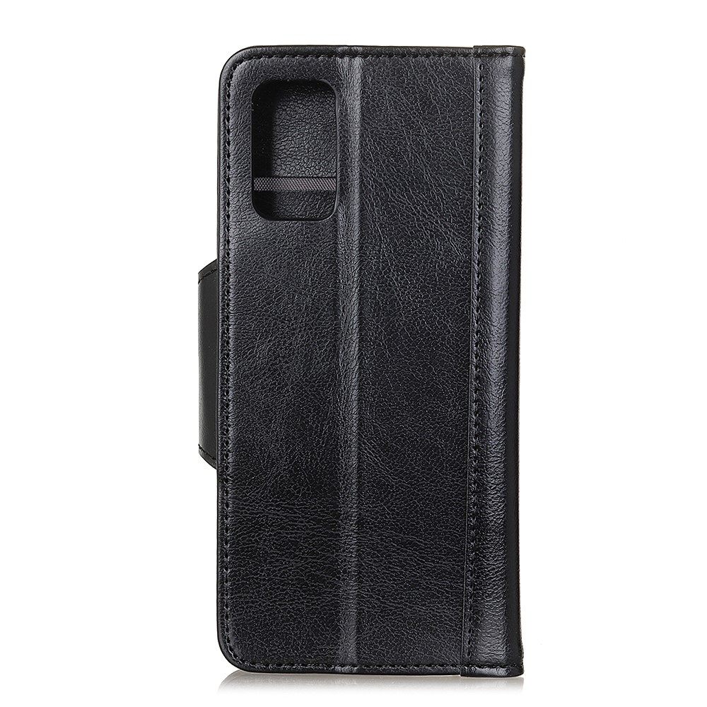 Couro Textura Carteira Estande PU Caso De Telefone De Couro Para Samsung Galaxy S11e - Preto-3