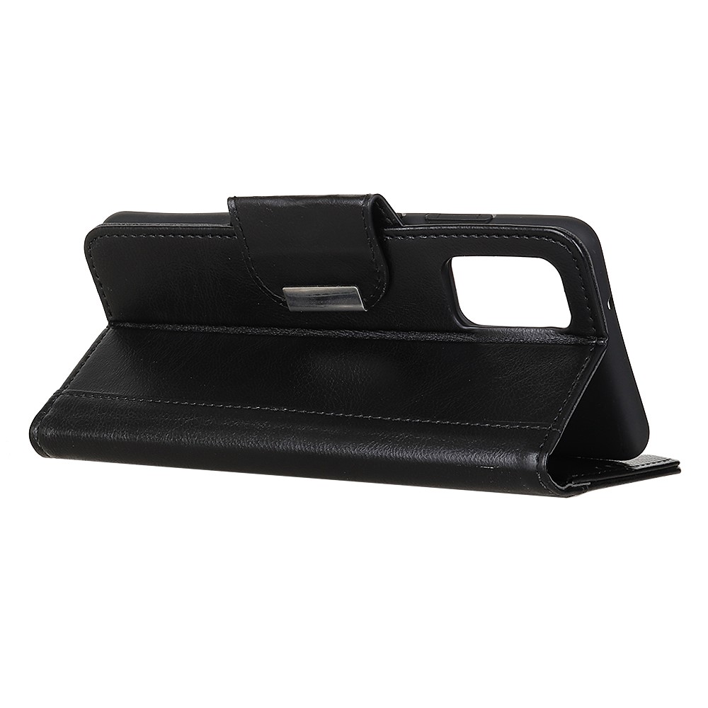 Couro Textura Carteira Estande PU Caso De Telefone De Couro Para Samsung Galaxy S11e - Preto-4