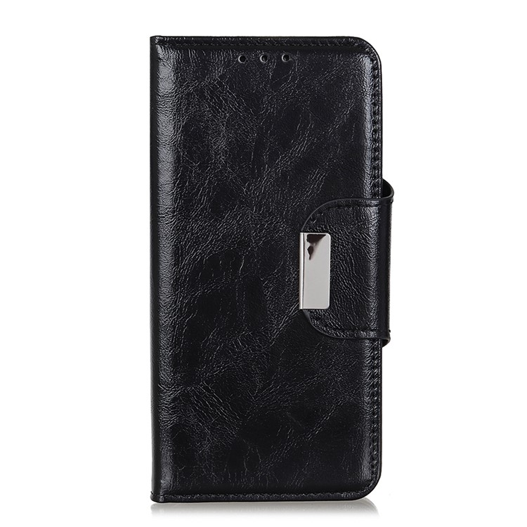Crazy Horse 6 Slots De Cartão De Cobertura De Telefone Celular Suporte De Couro Para Samsung Galaxy A71 - Preto-2