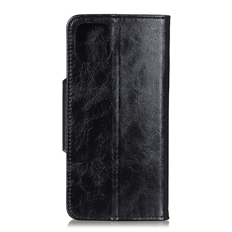 Crazy Horse 6 Slots De Cartão De Cobertura De Telefone Celular Suporte De Couro Para Samsung Galaxy A71 - Preto-3