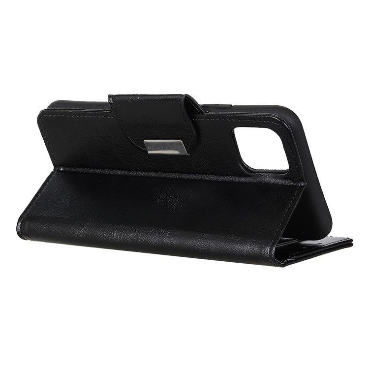 Crazy Horse 6 Slots De Cartão De Cobertura De Telefone Celular Suporte De Couro Para Samsung Galaxy A71 - Preto-6