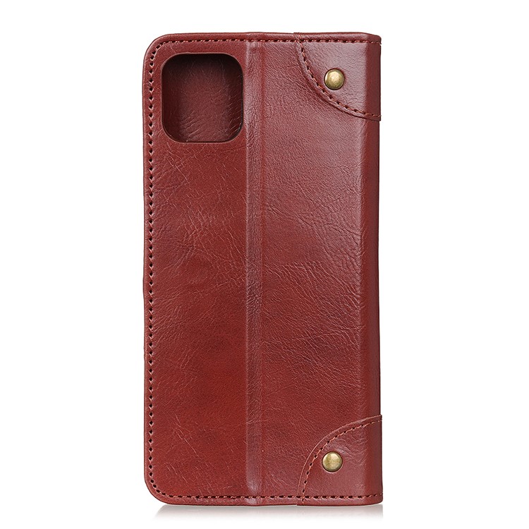 Crazy Horse Auto-absorbed Split Leather Wallet Case for Samsung Galaxy S20 Plus - Brown-3