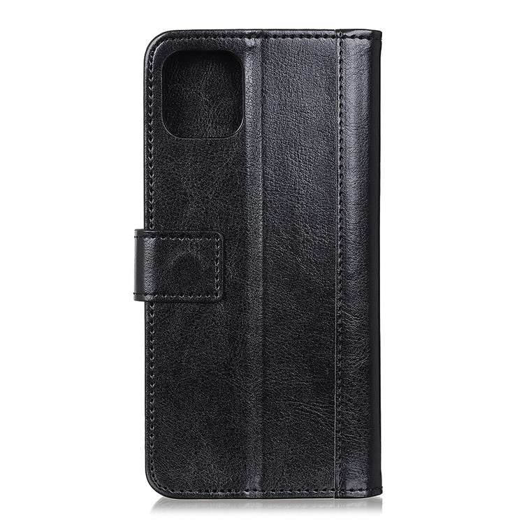 Rivet Decorated Crazy Horse Leather Wallet Stand Case for Samsung Galaxy S11e - Black-2