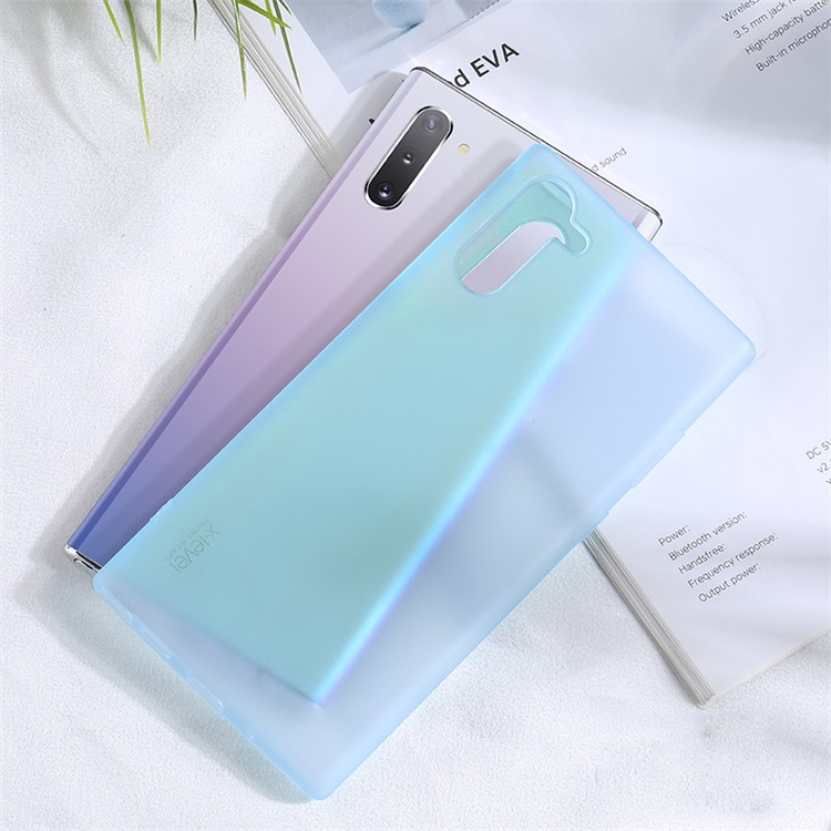 X-LEVEL Matte Ultra-thin Soft TPU Phone Cover for Samsung Galaxy Note 10 5G/Note 10 - Blue-1