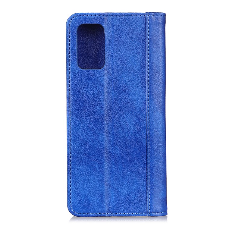 Auto-absorbed Litchi Texture Split Leather Shell for Samsung Galaxy A71 - Blue-7