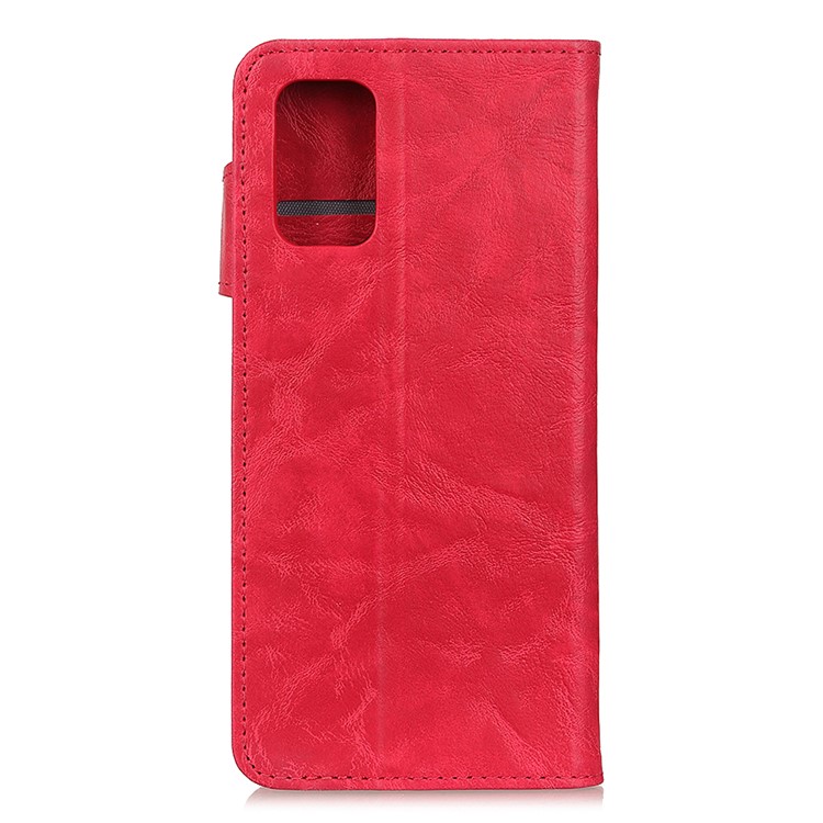 S-Shaped Crazy Horse PU Leather Stand Protective Case for Samsung Galaxy S20 Plus - Red-10