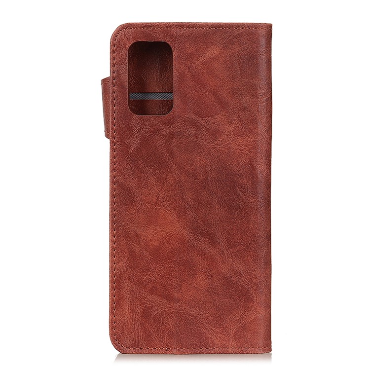S-Shaped Crazy Horse PU Leather Stand Protective Case for Samsung Galaxy S20 Plus - Brown-10