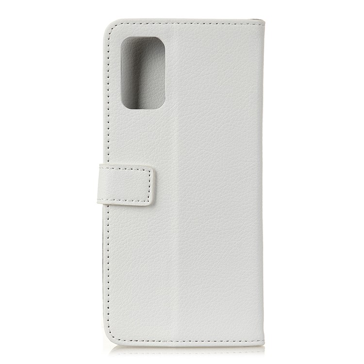 Litchi Skin Flip Leather Shell for Samsung Galaxy S20 Plus - White-10