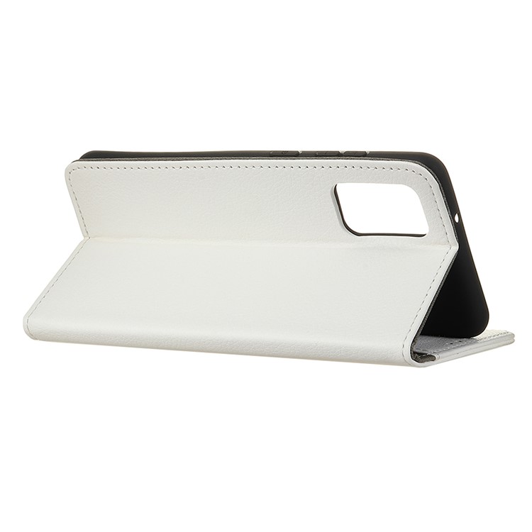 Litchi Skin Flip Leather Shell for Samsung Galaxy S20 Plus - White-11