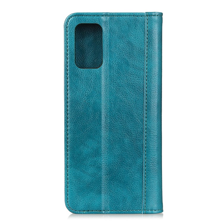 Auto-absorbed Litchi Skin Split Leather Case for Samsung Galaxy S20 Plus - Green-7