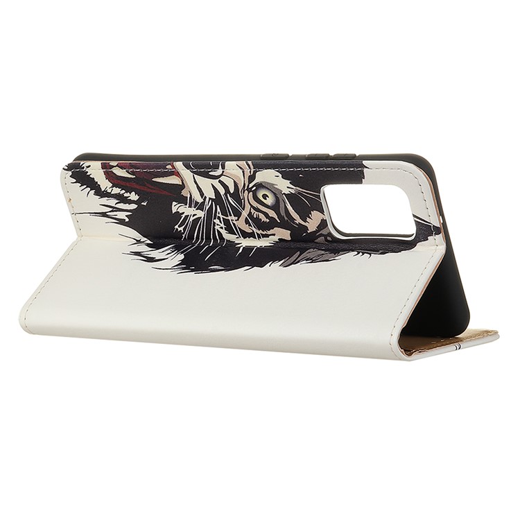 Printing Surface PU Leather Wallet Stand Phone Shell for Samsung Galaxy S20 - Tiger Face-3