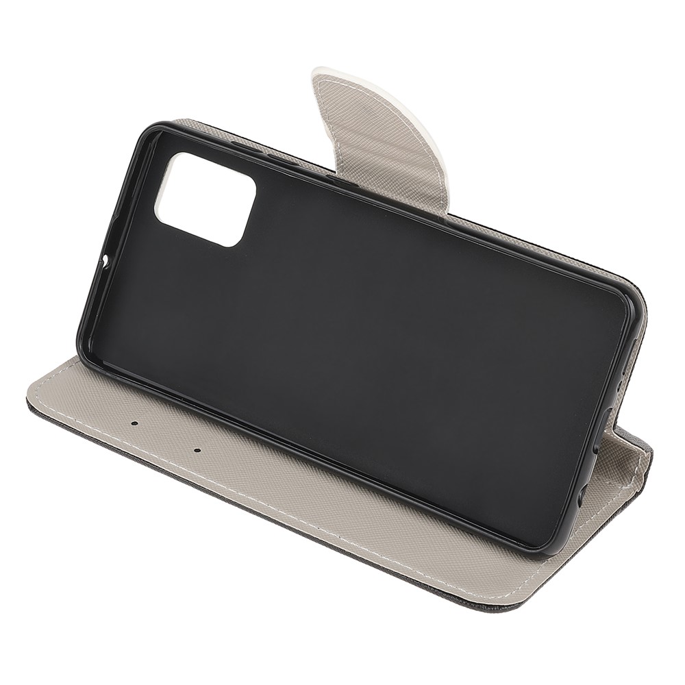 For Samsung Galaxy A51 Pattern Printing Wallet Stand PU Leather Mobile Shell Case - Don't Touch My Phone-5