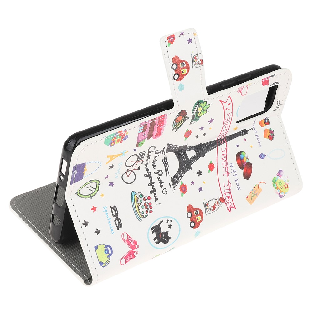 Pattern Printing Wallet Stand Leather Case for Samsung Galaxy A71 - Palettes Sweet Street-4