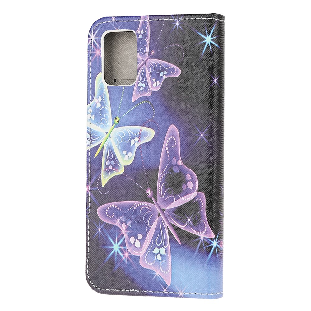 For Samsung Galaxy A71 Pattern Printing Wallet Stand Leather Mobile Shell Cover - Beautiful Butterfly-3