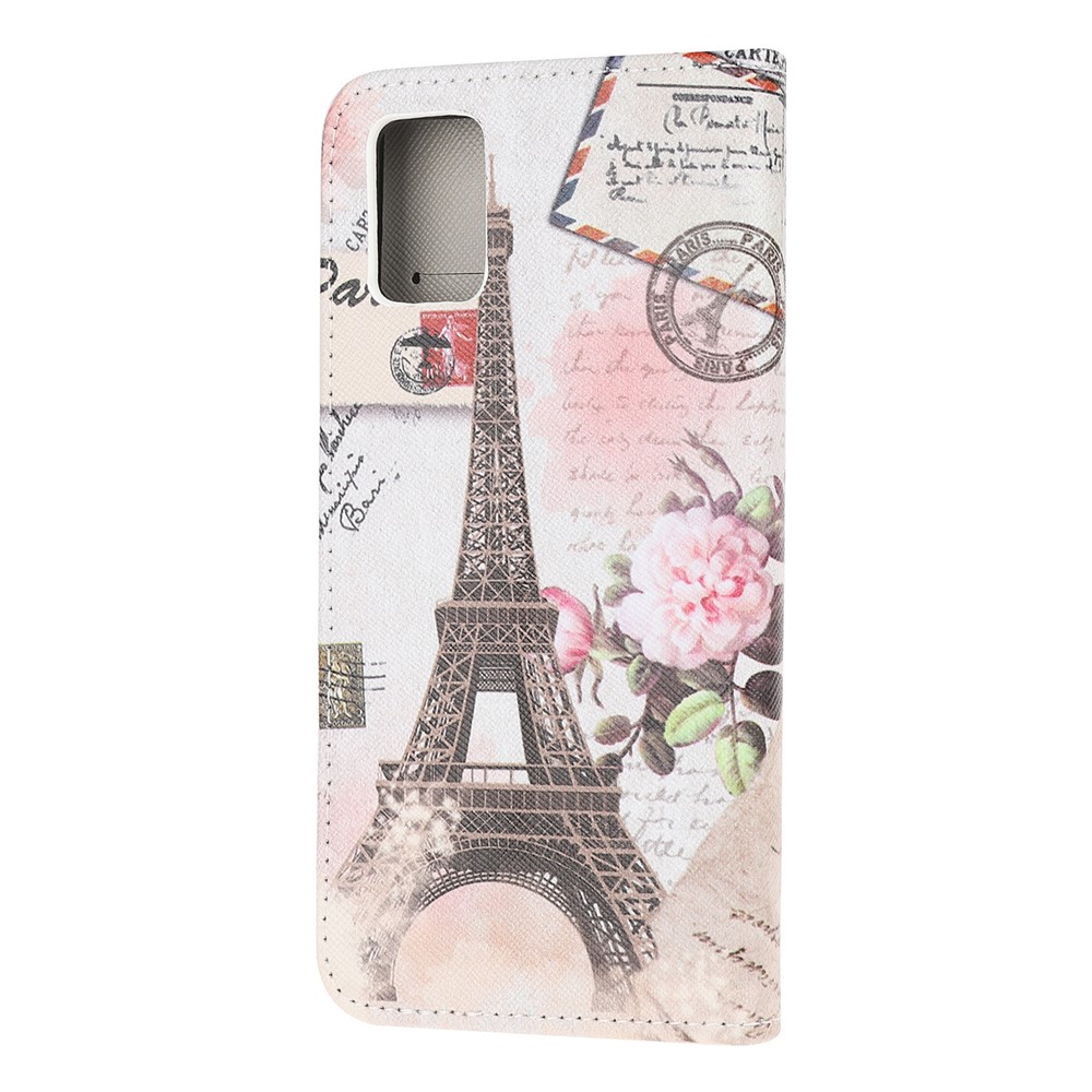 Per Samsung Galaxy A71 Pattern Stamping State Coperchio di Guscio Mobile in Pelle - Torre Eiffel-3