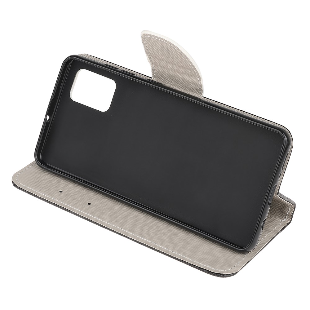 Para Samsung Galaxy A71 Padring Printing Wallet Stand Couro Móvel Capa de Casca Móvel - Urso Raivoso