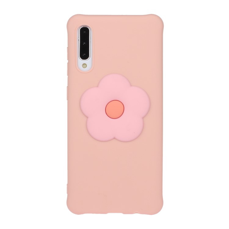 3D Flower Pattern TPU Covering for Samsung Galaxy A50 - Pink-1