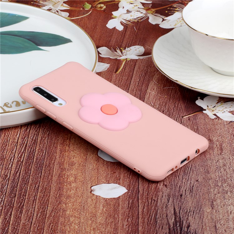 3D Flower Pattern TPU Covering for Samsung Galaxy A50 - Pink-5