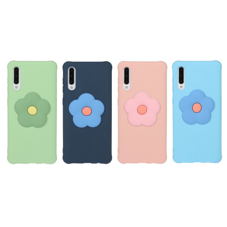 3D Flower Pattern TPU Covering for Samsung Galaxy A50 - Pink-6